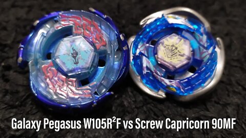 GALAXY PEGASUS W105R²F vs SCREW CAPRICORN 90MF - Metal Fight Beyblade Hasbro