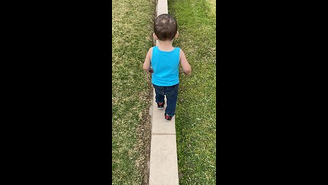 He almost walked it all the way. Next time. #walking #baby #adventure #fun