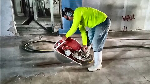 Hand Sawing a Trench | Concrete Cutting Miami, LLC