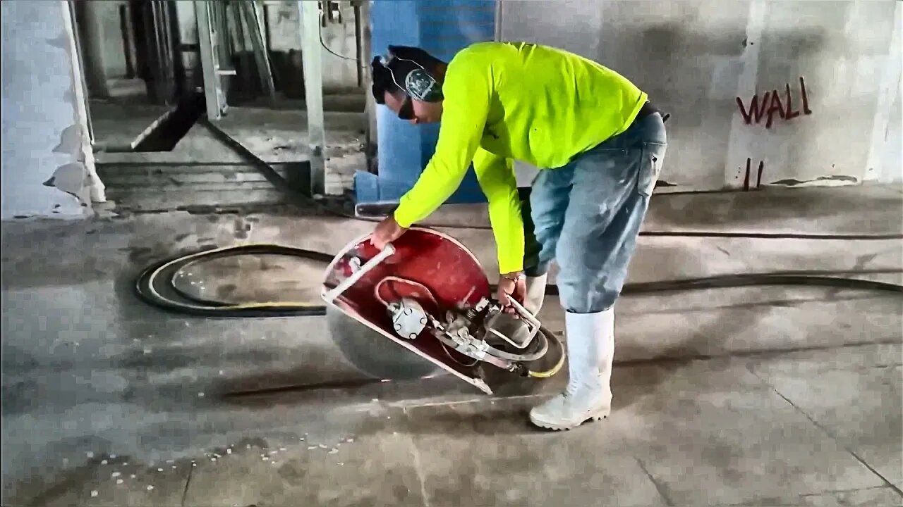 Hand Sawing a Trench | Concrete Cutting Miami, LLC