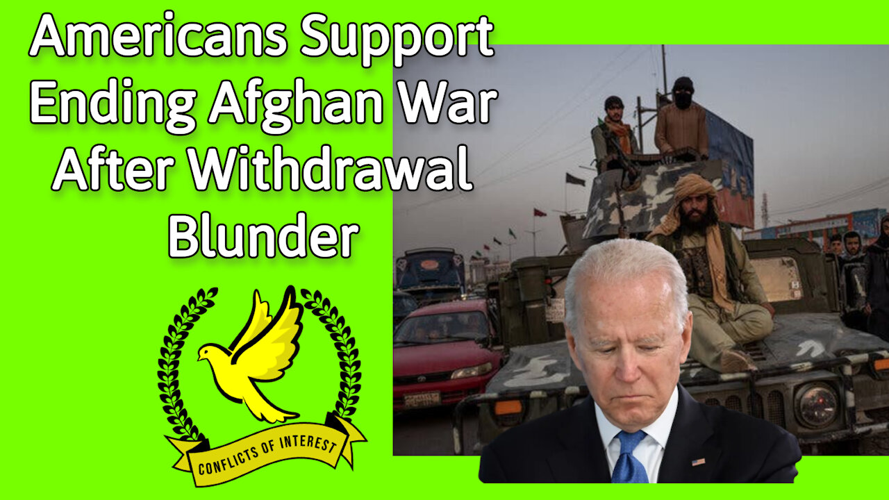 Biden’s Approval Numbers Drop, But Support for Ending Afghan War Remains Strong