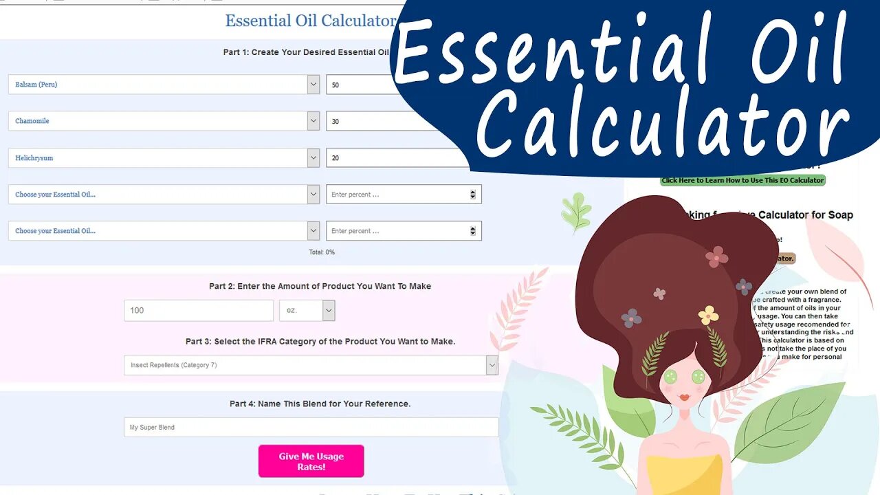 FREE Essential Oil Calculator for Soap Making, Lotion Making, DIY Crafts, & Cosmetics