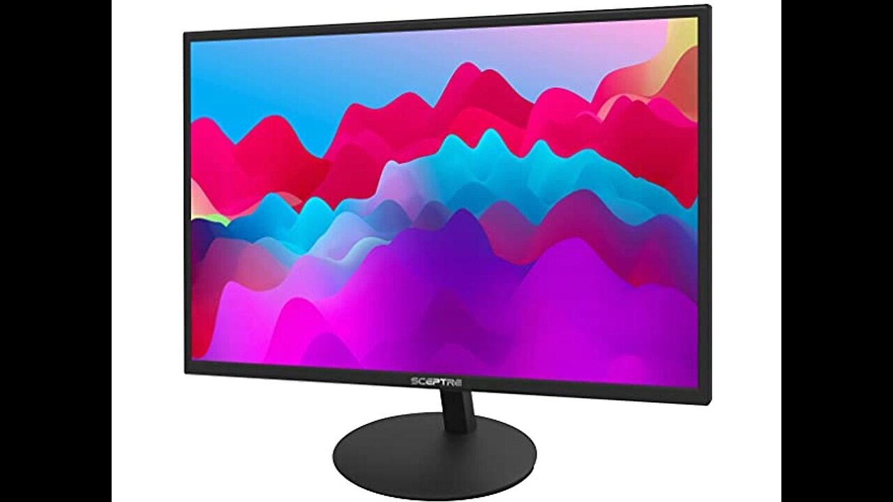 Sceptre 27-Inch FHD LED Gaming Monitor 75Hz 2X HDMI VGA Build-in Speakers, Ultra Slim Metal Bla...