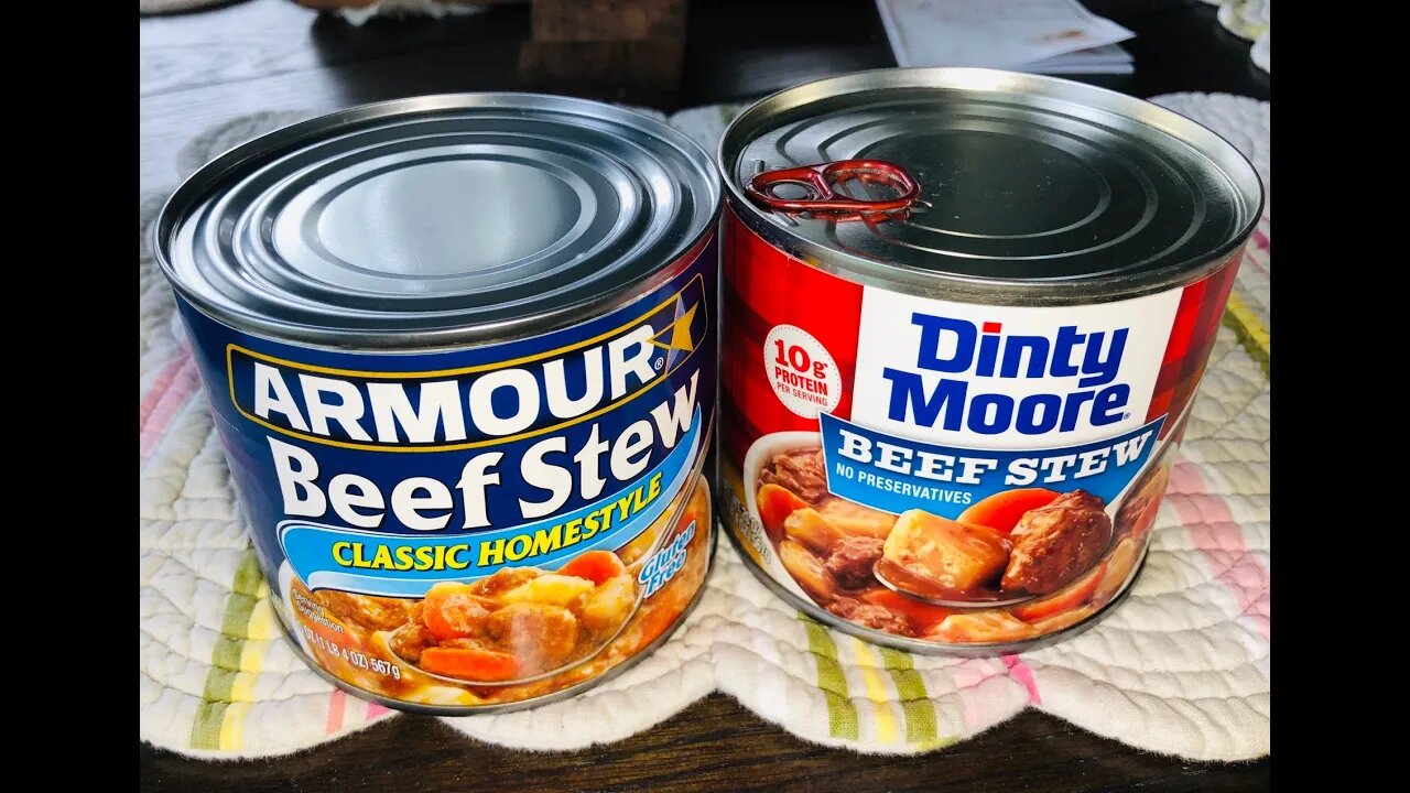 Beef stew, Dinty moore VS Armour