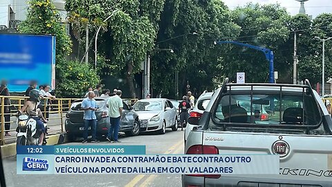 3 Veículos Envolvidos: Carro Invade a Contramão e Bate contra outro Veículo na Ponte da Ilha em GV.