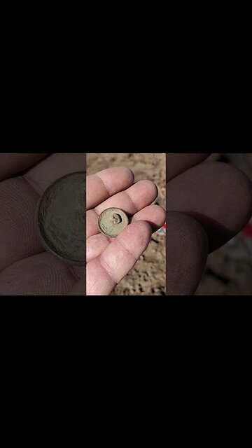 cool button! #coins #buttons #metaldetecting #silver #trending #civilwar #battlefield #relics