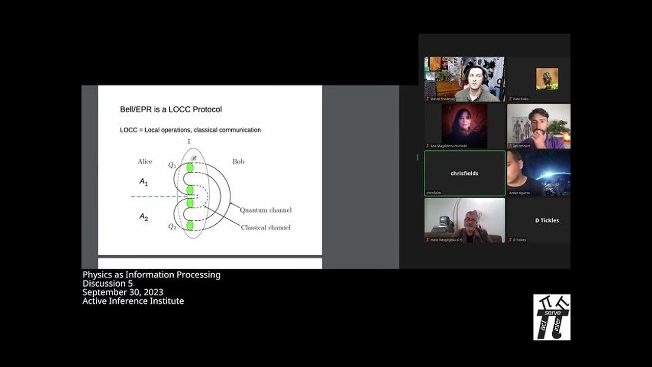 "Physics as Information Processing" ~ Ander Aguirre ~ Discussion 5