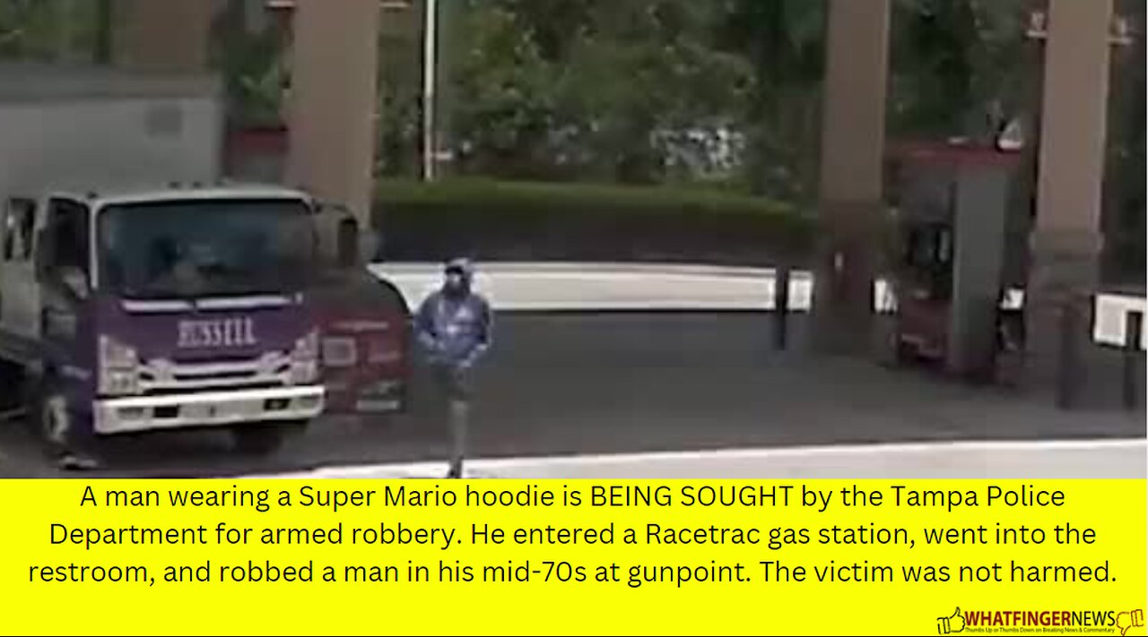 A man wearing a Super Mario hoodie is BEING SOUGHT by the Tampa Police Departmen