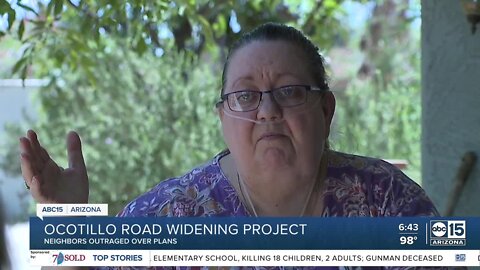 Community near Gilbert calls Ocotillo Widening Project a 'land grab'