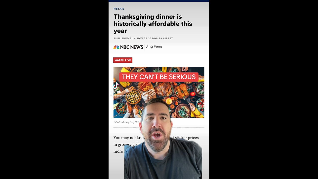 The Left Wing Media Lies About The Price Of Thanksgiving Dinner