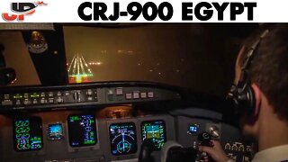 Piloting CRJ-900 from Egypt with 2 stops | Cockpit Views