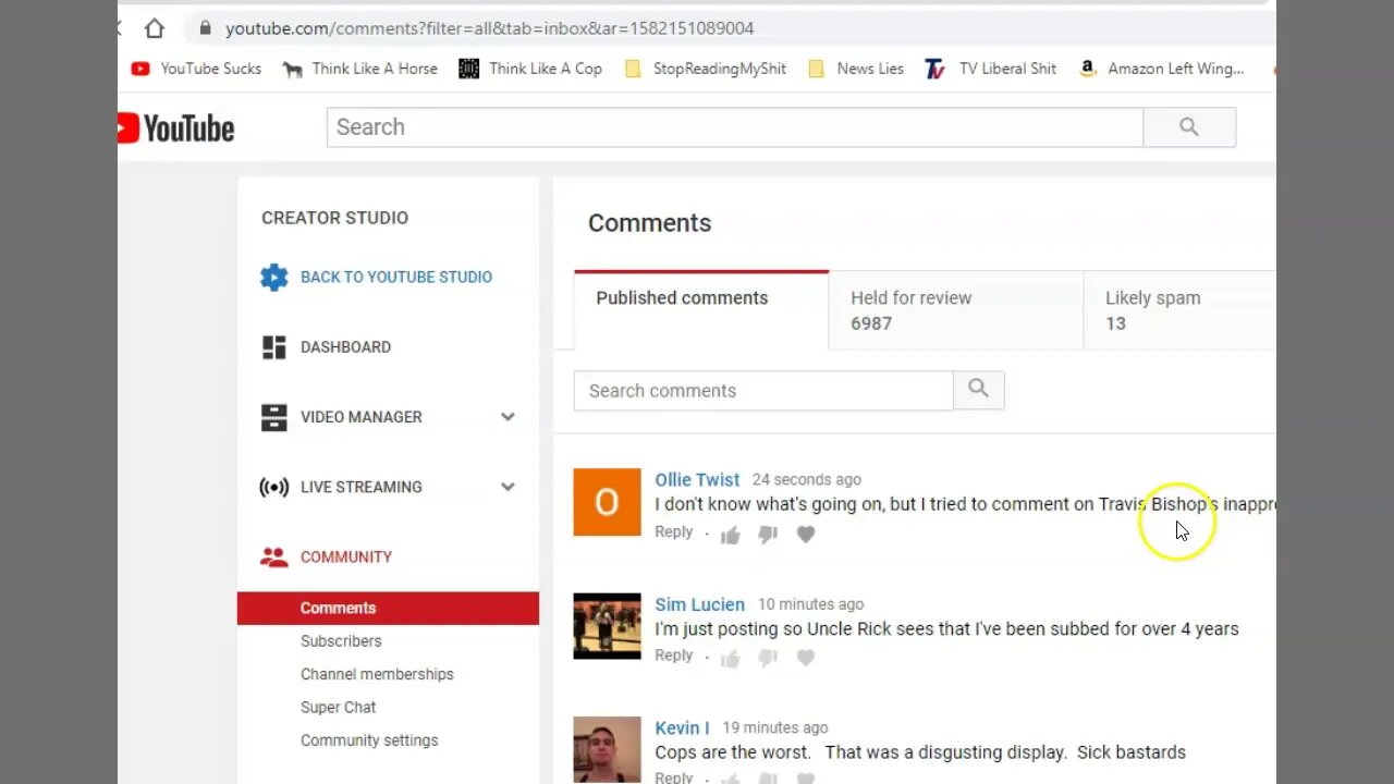 YouTube Is Removing & Deleting Comments - Not Me