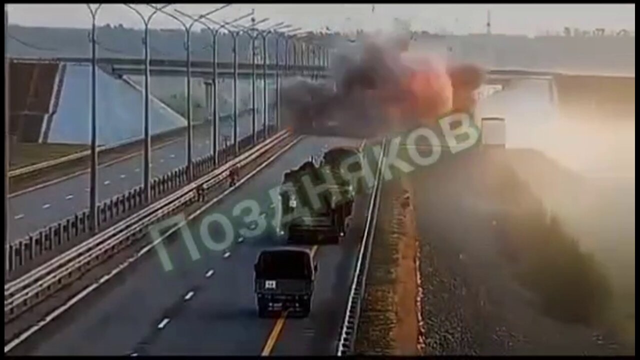 The moment of the air strike on the Wagner convoy on the M-4 highway this morning.