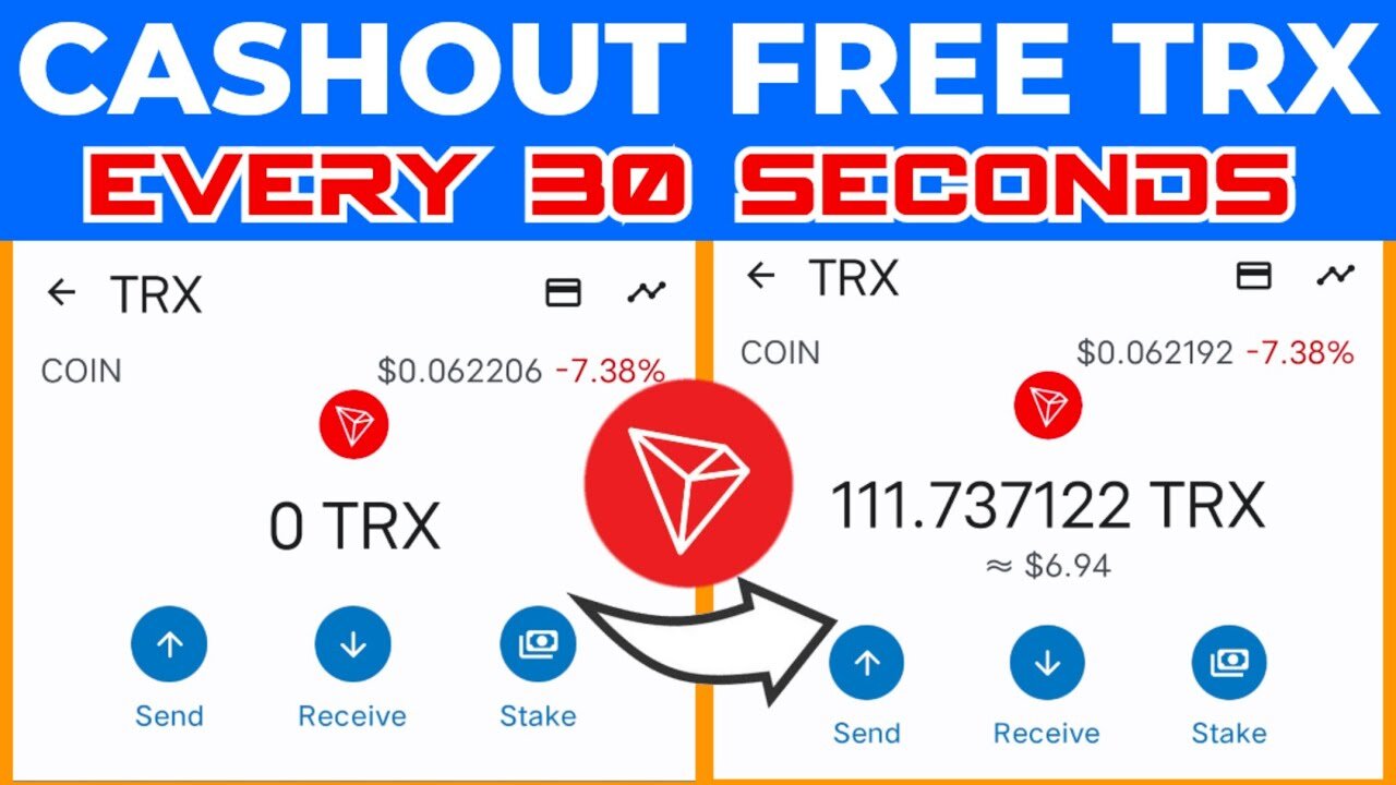 CASH-OUT 1 FREE TRX Every 30 Seconds | no investment | Free Tron Trx Site