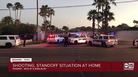 Shooting, standoff situation at Phoenix home