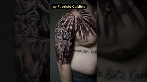 Stunning work by Fabricio Galdino #shorts #tattoos #inked #youtubeshorts