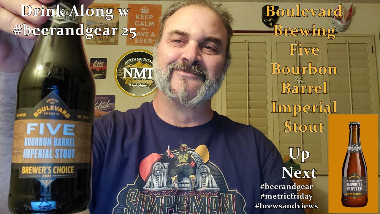 Drink Along w #beerandgear 25 Boulevard Brewing 5 Bourbon Barrel Imperial Stout 4.25/5