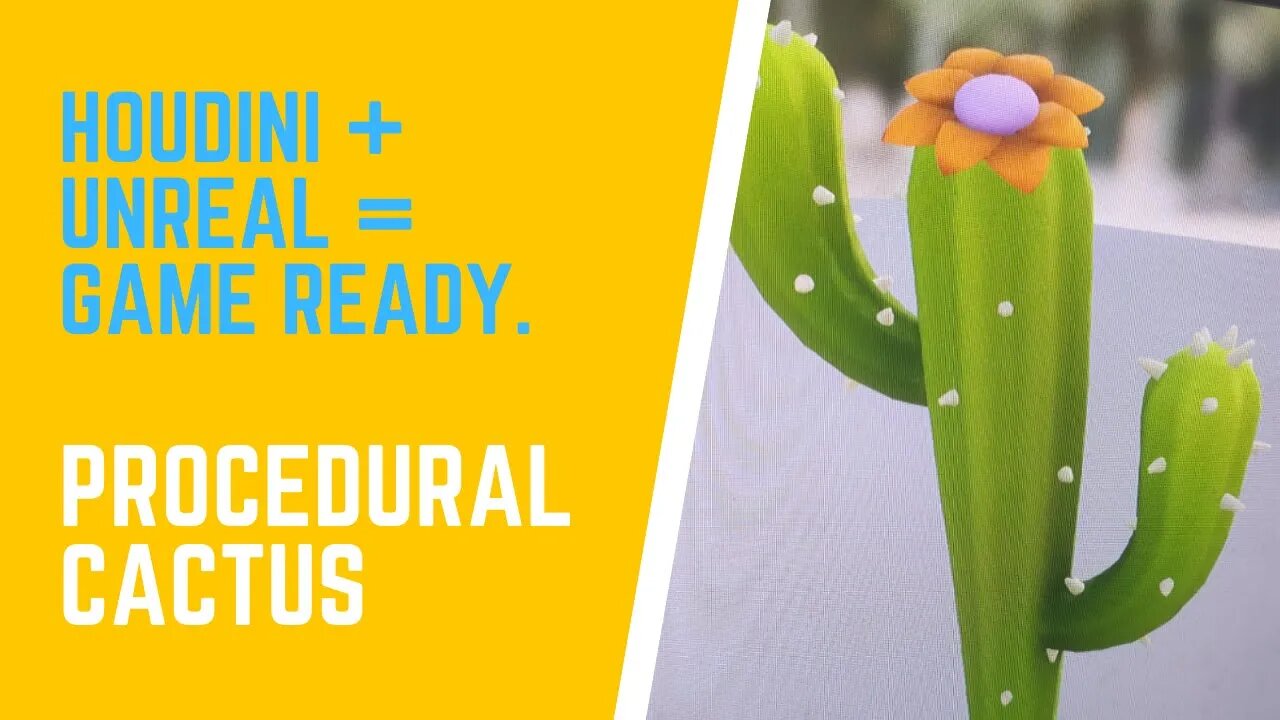 HOUDINI + UNREAL: GAME READY 2 - PROCEDURAL CACTUS (Tutorial em Português)