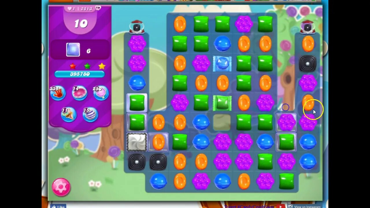 Candy Crush Level 2813 Talkthrough, 20 Moves 0 Boosters