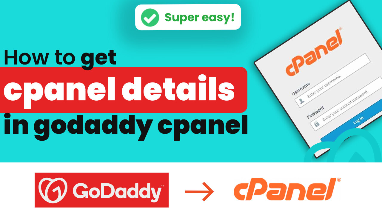 How to get cPanel details from GoDaddy