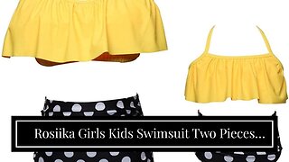 Rosiika Girls Kids Swimsuit Two Pieces Bikini Set Ruffle Falbala Swimwear Bathing Suits