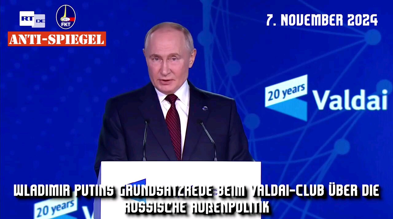 ⁣Wladimir Putins Grundsatzrede beim Valdai-Club über die russische Außenpolitik