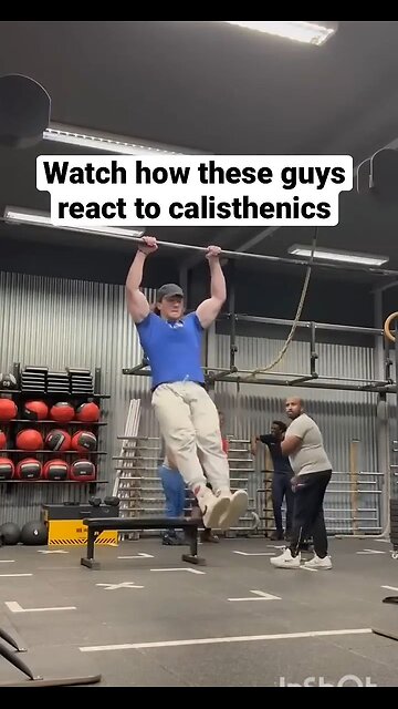Watch how these guys react to calisthenics