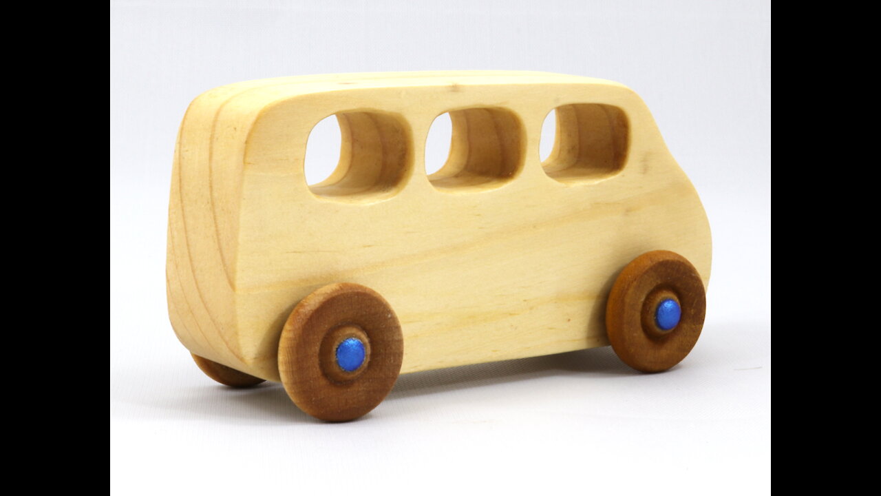 Handmade Wood Toy MiniVan from the Play Pal Series