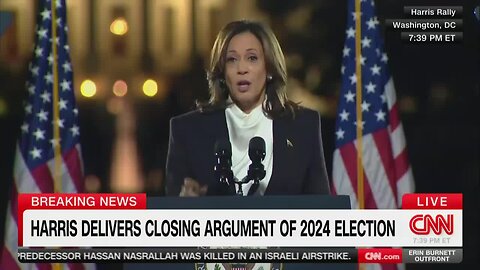 Harris Hammers Trump over Violence of Jan. 6 Riot at Ellipse Speech as Siren Blares