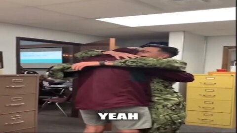 He came home from the Navy and pranked his brother at school