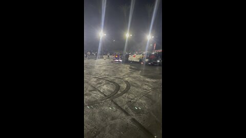 GTR R34 Burns at 2-step competition