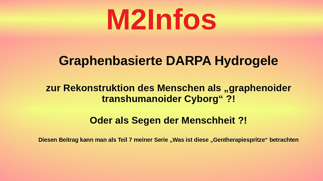 Graphenbasierte DARPA Hydrogele machen uns zu transhumanoiden Cyborgs