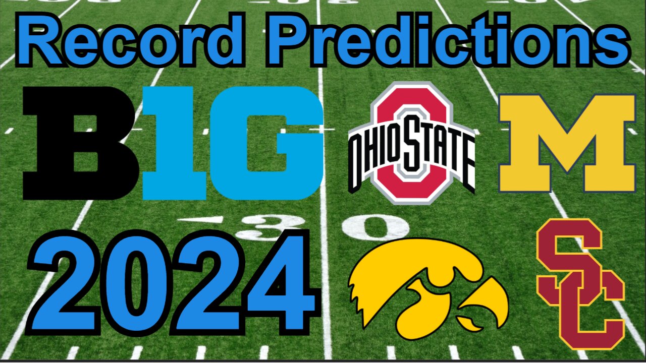 Big Ten Football 2024 Record Predictions/Who will win the Big Ten in 2024? #CFB