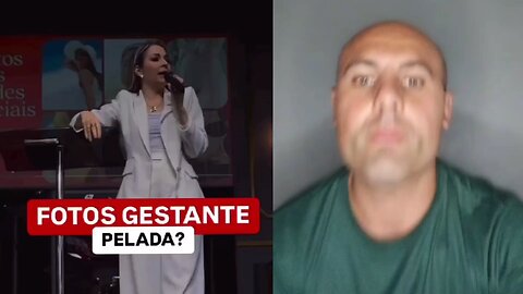 Mulher crente grávida que faz ensaio de gravidez "sensual"