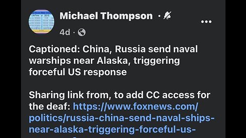 Captioned - China, Russia send naval warships near Alaska, triggering forceful US response