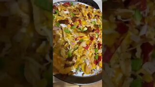 Delicious chicken nachos I made