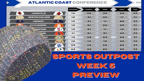 ACC Week 5 Preview & Standings-Roady Style