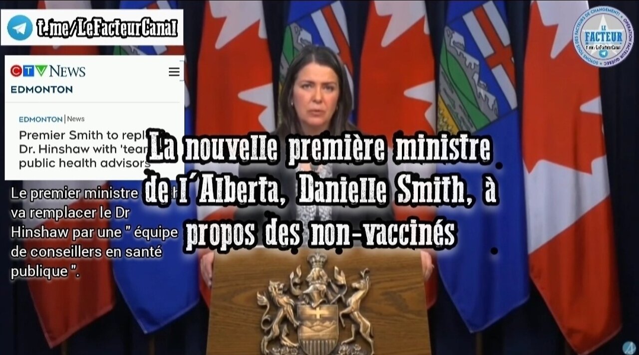 La nouvelle première ministre de l'Alberta au Canada Daniel Smith, à propos des non-vaccinés