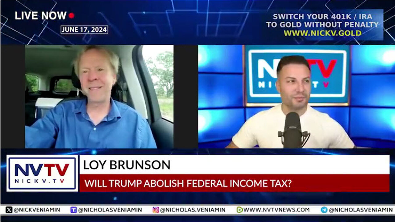 Loy Brunson Discusses Will Trump Abolish Federal Income Tax with Nicholas Veniamin