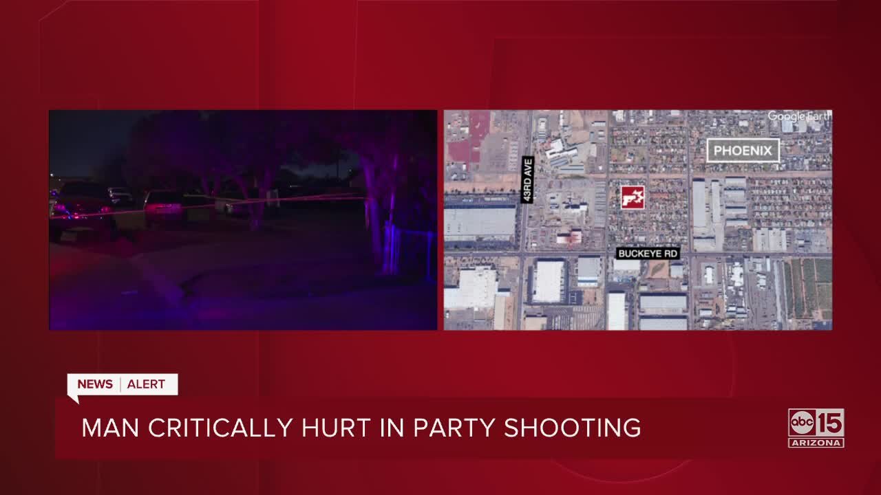 Man critically hurt in Phoenix house party shooting