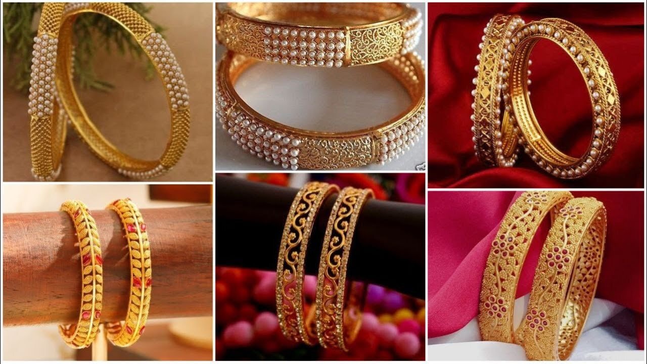 New stylish Gold Bangles Designs for women!! gold goldbangle