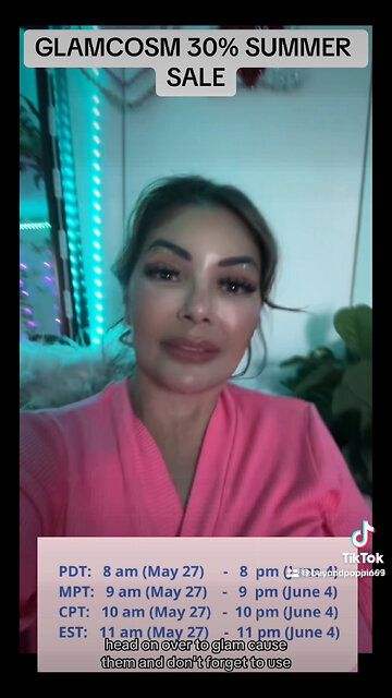 Glamcosm 30% Summer Sale Use Promo Code LAURIE10 30% ALL PRODUCTS