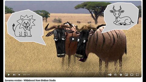Savanna version - Wildebeest from Birdbox Studio