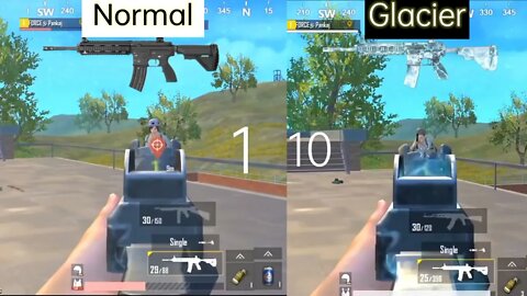 Glacier Damage Test #shorts #pubgmobilelite