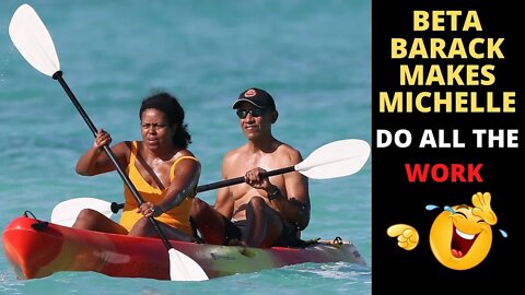 Barack Obama Relaxes as Michelle Does All the Work (As Usual)