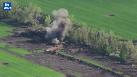 Russian positions being shelled by the Ukrainian artillery!