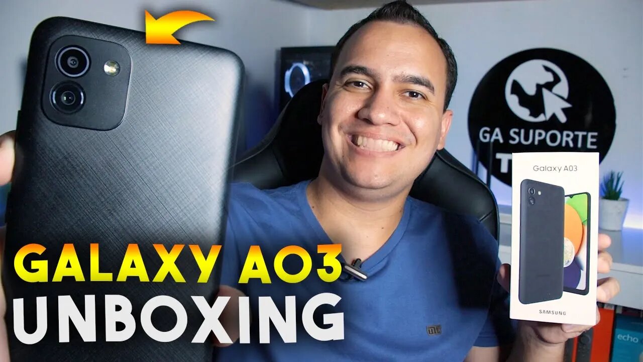 GALAXY A03 - com BOM DESEMPENHO, mas será que vale a pena? Unboxing e Impressões