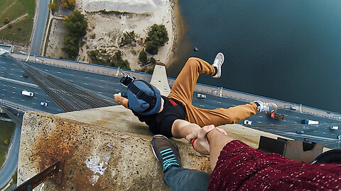 Hanging Mustang Wanted Off The Moscow Bridge