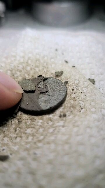 Ancient coin rare cleaning moment