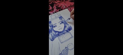 ASMR | INKING AND DRAWING A SEMI REALISTIC GIRL WITH A GLASS DIP PEN